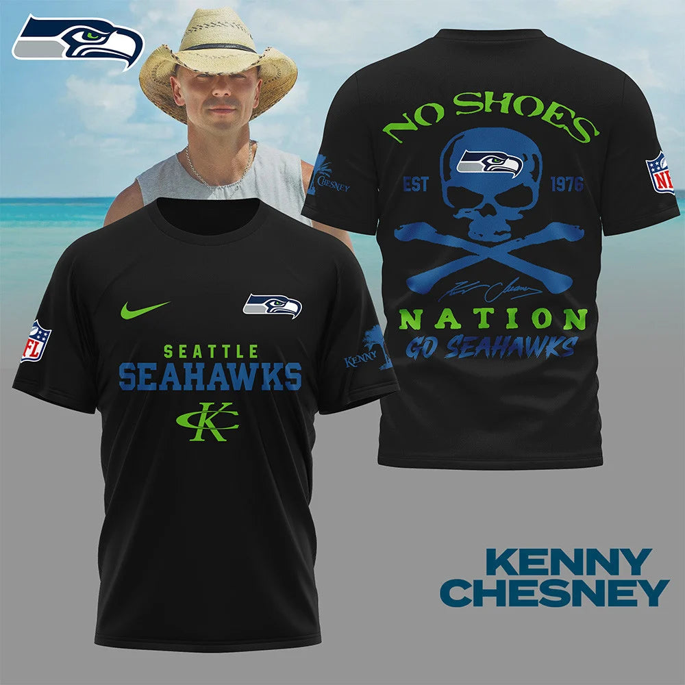 LIMITED EDITION - NEW CUSTOMIZED NFL06 SSH SEATTLE SEAHAWKS T-SHIRT | MULTIPLE COLORS AVAILABLE