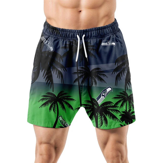 LIMITED EDITION - NEW CUSTOMIZED NFL06 SSH SEATTLE SEAHAWKS UNISEX HAWAIIAN SHIRT & SHORTS SET