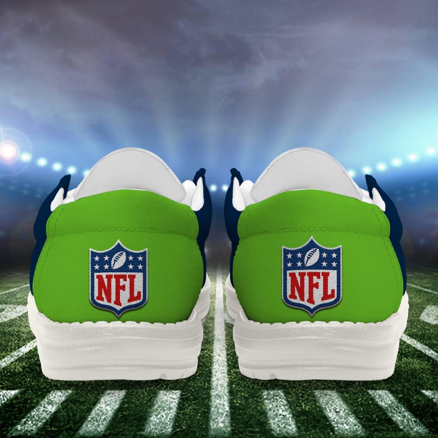 LIMITED EDITION - NEW CUSTOMIZED NFL06 SSH SEATTLE SEAHAWKS LOAFER SHOES
