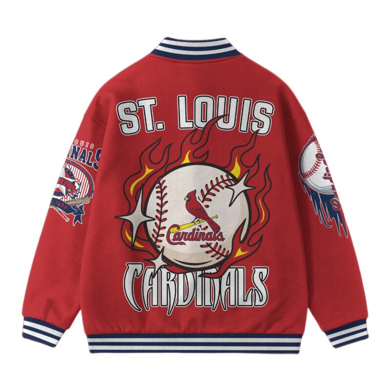 LIMITED EDITION - NEW CUSTOMIZED MLB24 SL CARDINALS SATIN VARSITY & BASEBALL JACKET
