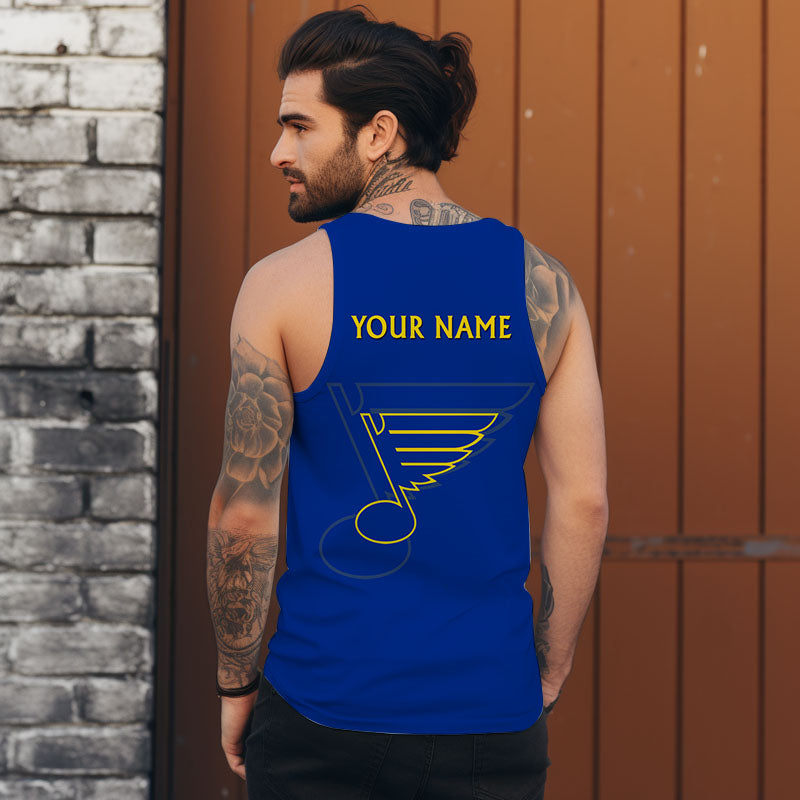 LIMITED EDITION - NEW CUSTOMIZED NHL14 SLB ST. LOUIS BLUES UNISEX TANK TOP