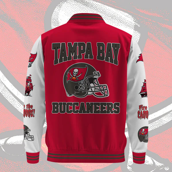 LIMITED EDITION - NEW CUSTOMIZED NFL10 TBB TAMPA BAY BUCCANEERS BASEBALL JACKET