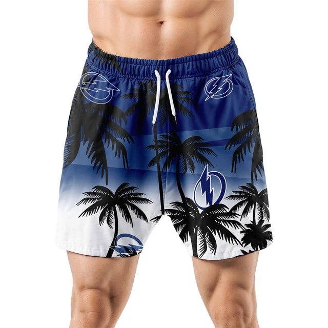 LIMITED EDITION - NEW CUSTOMIZED NHL12 TPL TAMPA BAY LIGHTNING UNISEX HAWAIIAN SHIRT & SHORTS SET
