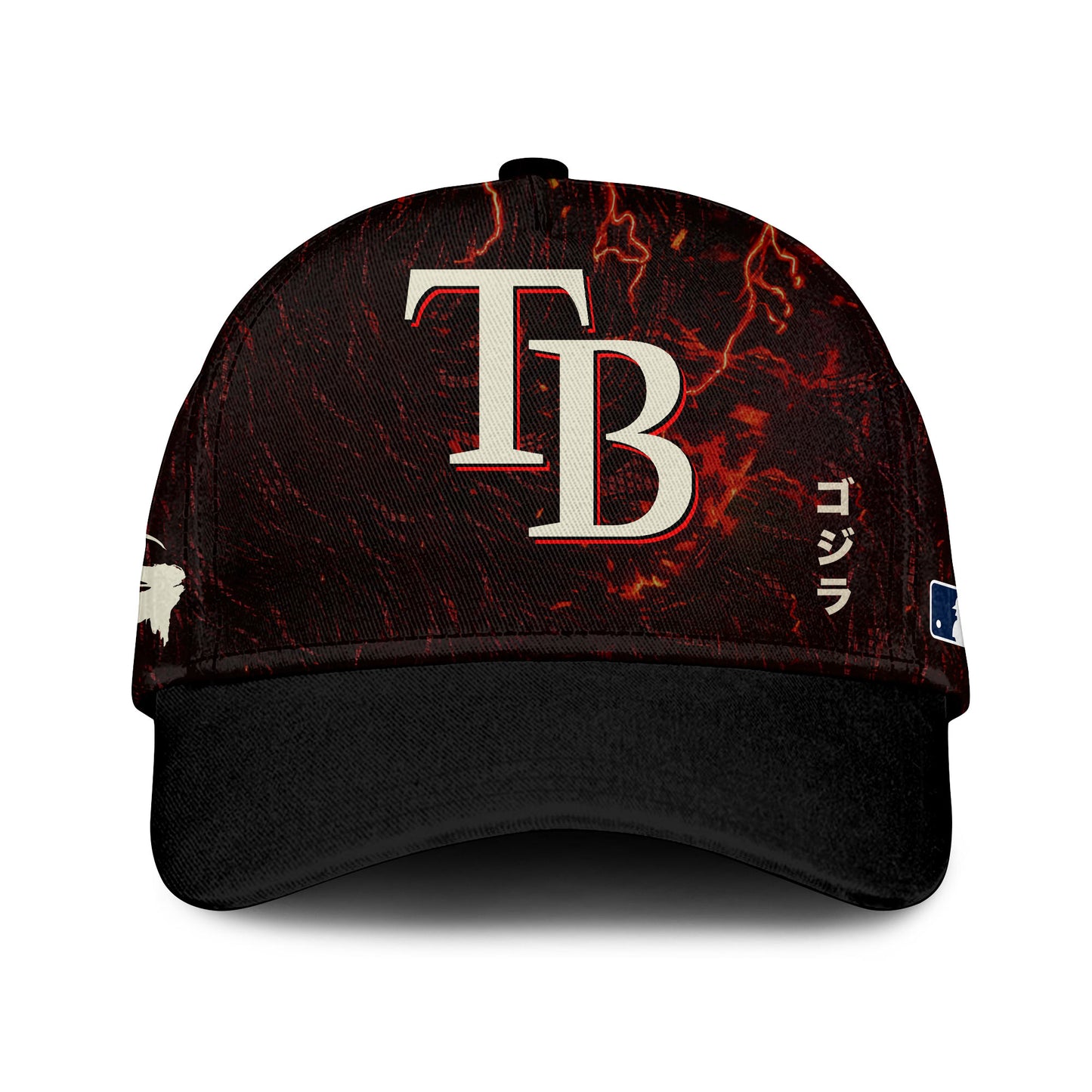 LIMITED EDITION - NEW CUSTOMIZED MLB21 TBR TAMPA BAY RAYS x GODZILLA BASEBALL JERSEY & CAP