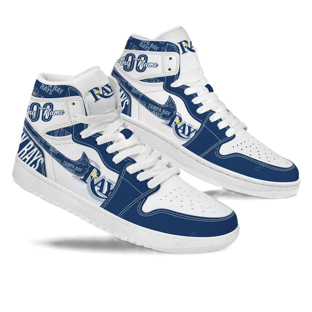 LIMITED EDITION - NEW CUSTOMIZED MLB21 TB RAYS AIR JORDAN SNEAKERS