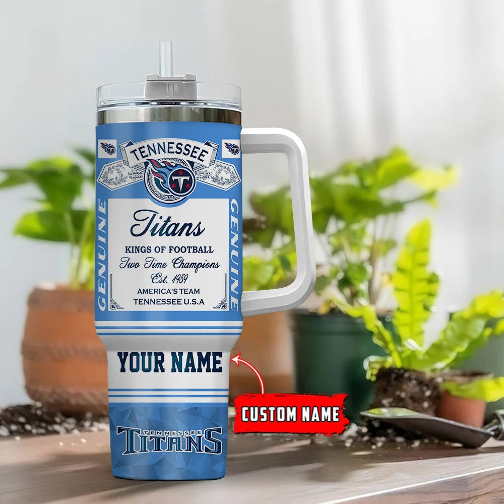 LIMITED EDITION - NEW CUSTOMIZED NFL31 TST TENNESSEE TITANS TUMBLER CUP