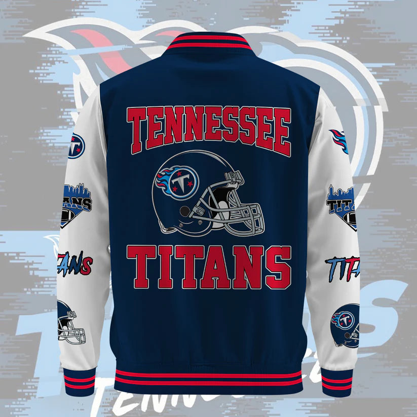 LIMITED EDITION - NEW CUSTOMIZED NFL31 TST TENNESSEE TITANS BASEBALL JACKET