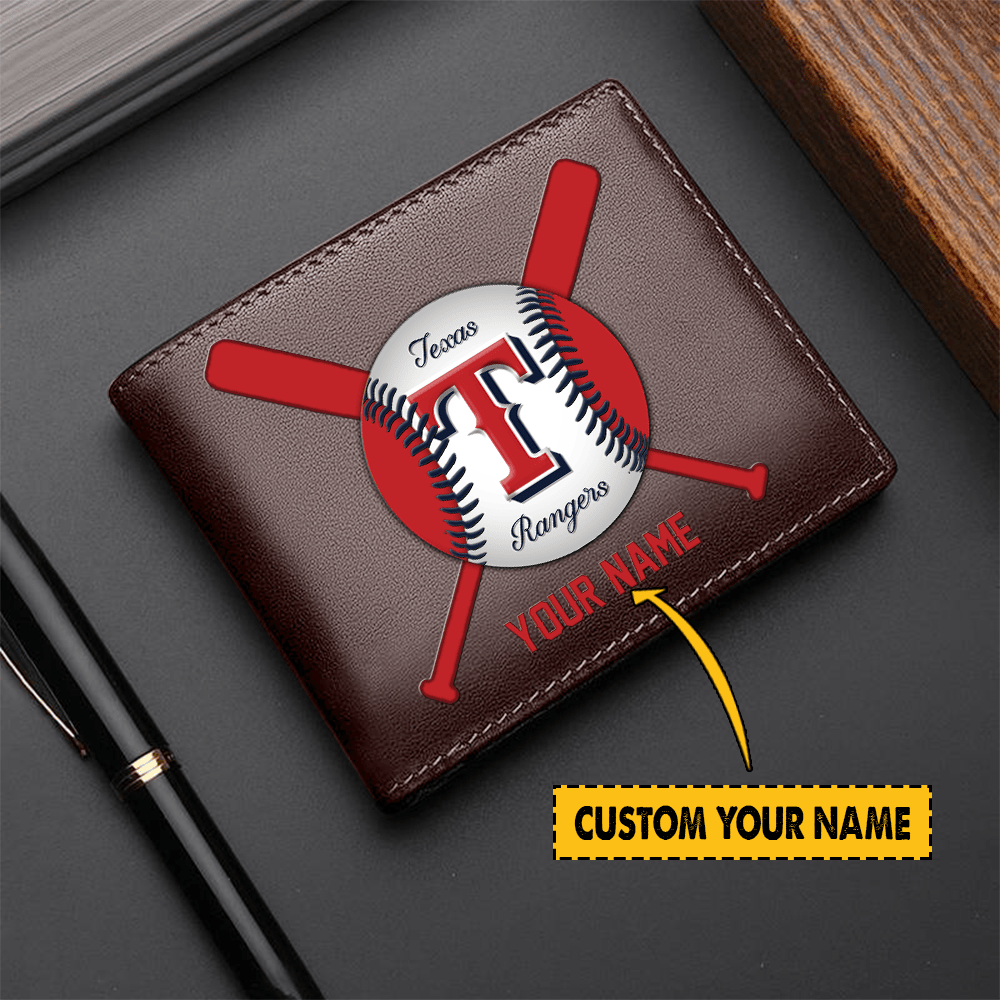 LIMITED EDITION - NEW CUSTOMIZED MLB08 TRS TEXAS RANGERS LEATHER WALLET