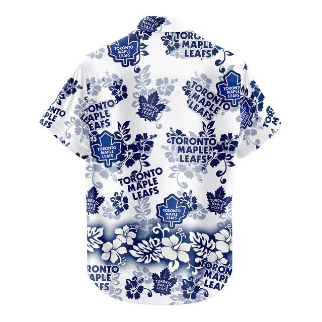 LIMITED EDITION - NEW CUSTOMIZED NHL23 TML TORONTO MAPLE LEAFS UNISEX HAWAIIAN SHIRT & SHORTS SET