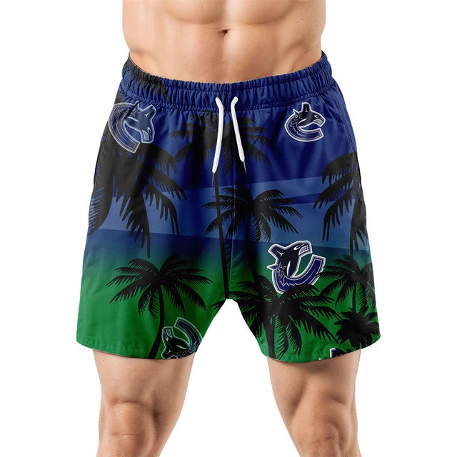 LIMITED EDITION - NEW CUSTOMIZED NHL19 VCC VANCOUVER CANUCKS UNISEX HAWAIIAN SHIRT & SHORTS SET