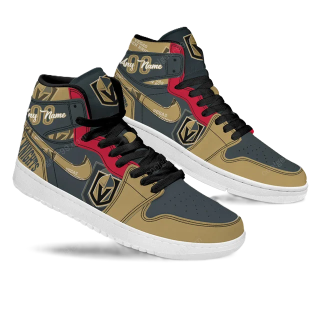 LIMITED EDITION - NEW CUSTOMIZED NHL04 VG KNIGHTS AIR JORDAN SNEAKERS