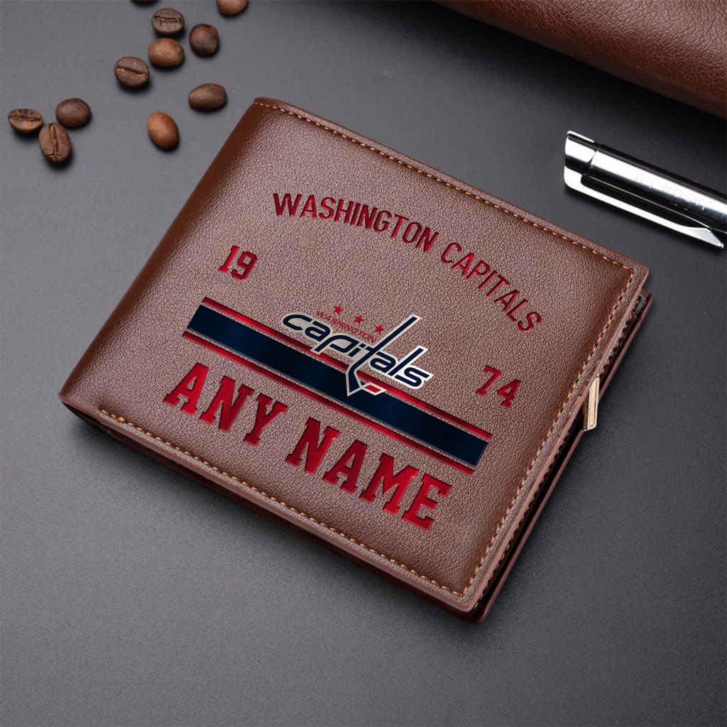 LIMITED EDITION - NEW CUSTOMIZED NHL10 WCP WASHINGTON CAPITALS LEATHER WALLET