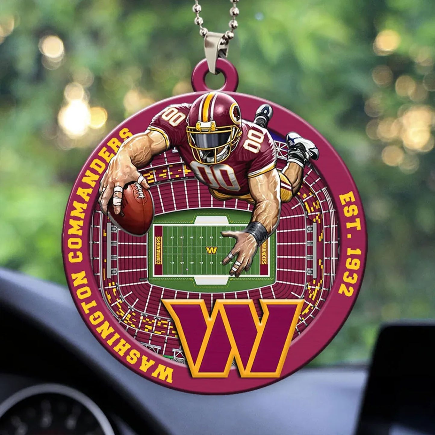 LIMITED EDITION - NEW CUSTOMIZED NFL12 WTC WASHINGTON COMMANDERS ORNAMENT