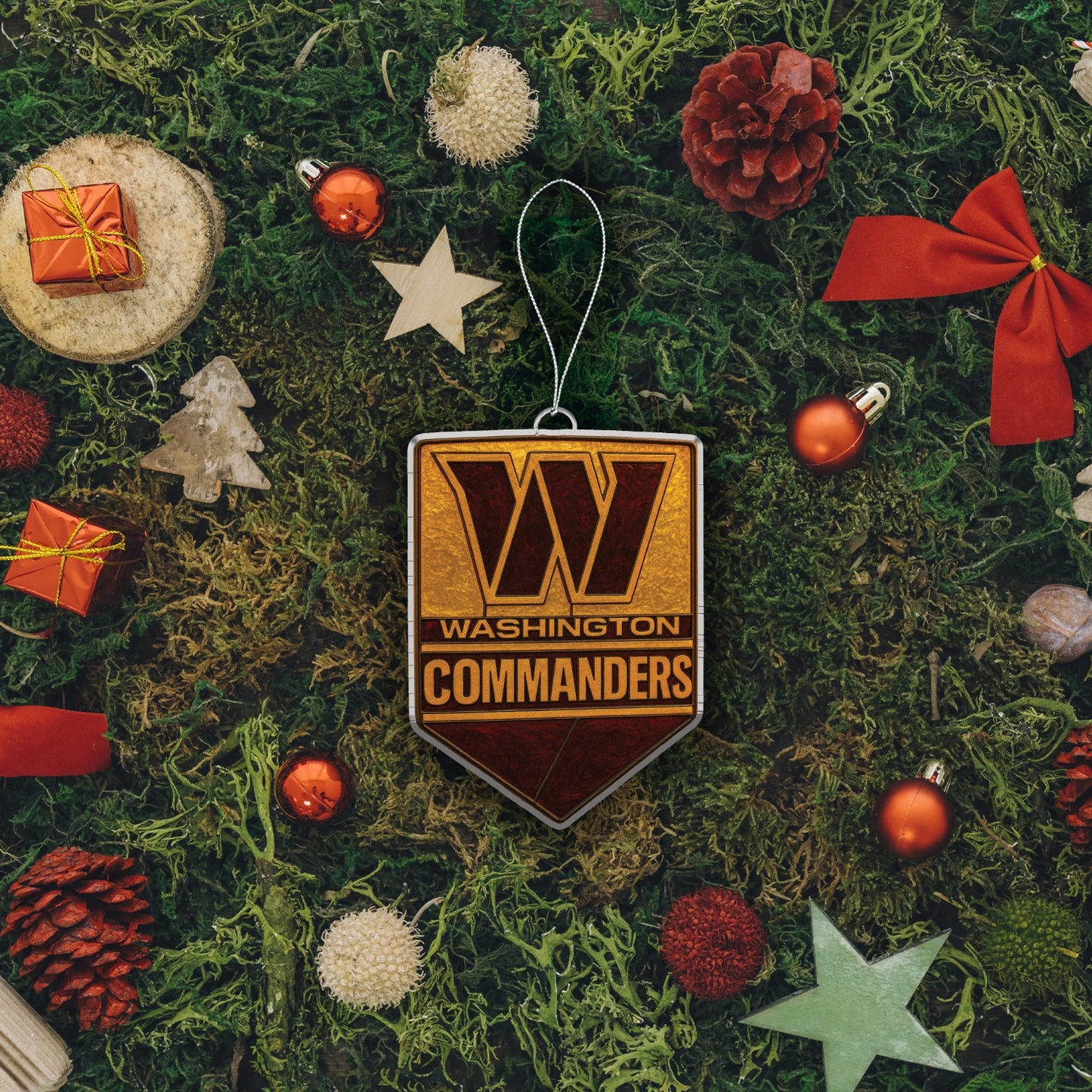 LIMITED EDITION - NEW CUSTOMIZED NFL12 WTC WASHINGTON COMMANDERS ACRYLIC ORNAMENT