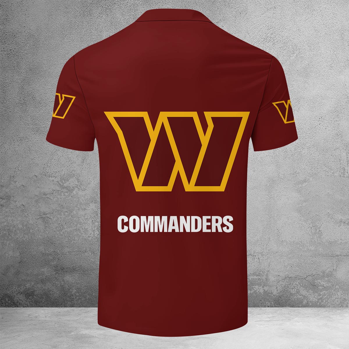 LIMITED EDITION - NEW CUSTOMIZED NFL12 WTC WASHINGTON COMMANDERS ZIP POLO SHIRT