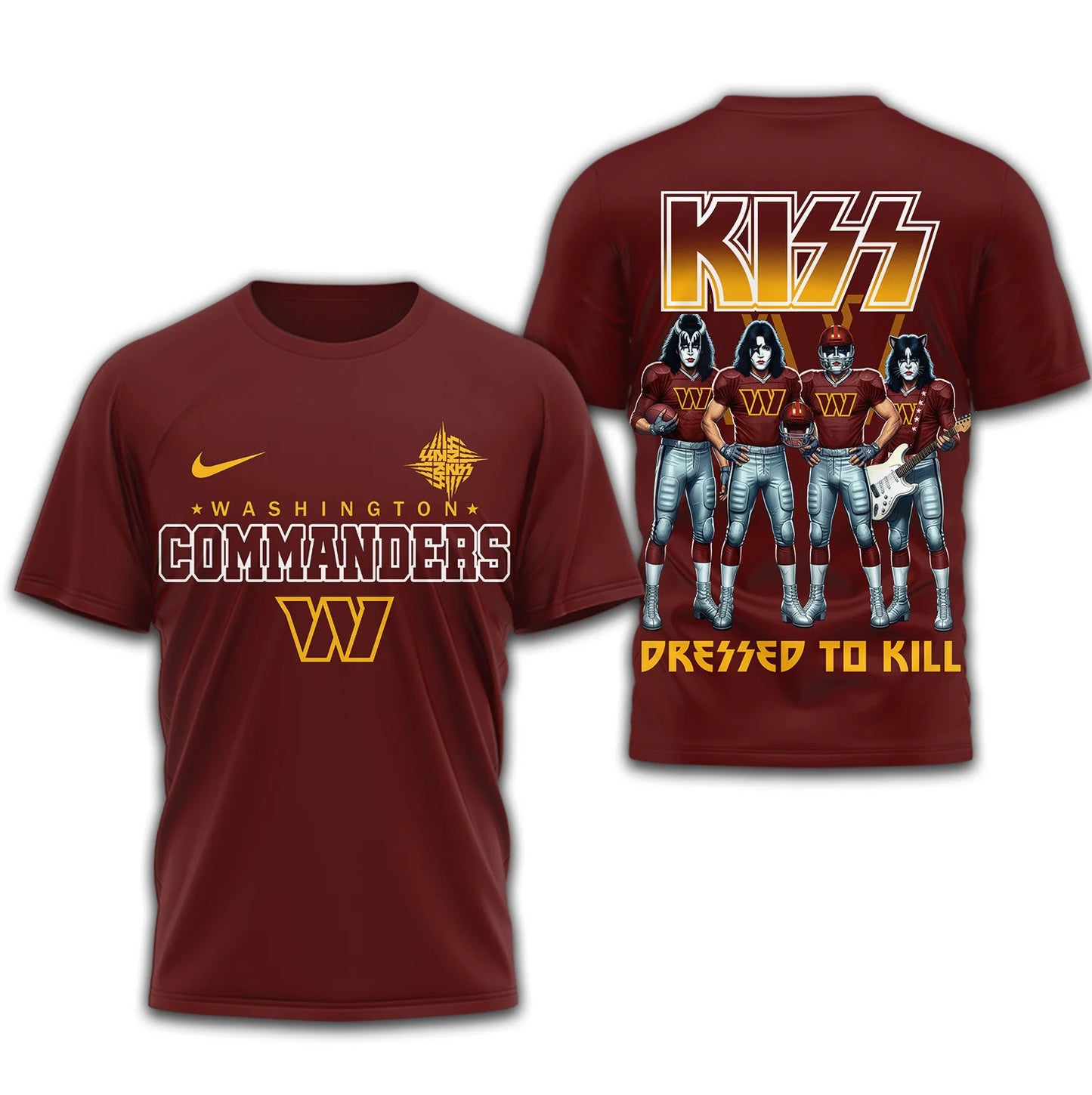 LIMITED EDITION - NEW CUSTOMIZED NFL12 WTC WASHINGTON COMMANDERS T-SHIRT | MULTIPLE COLORS AVAILABLE