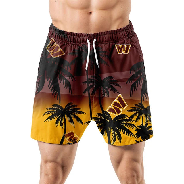 LIMITED EDITION - NEW CUSTOMIZED NFL12 WTC WASHINGTON COMMANDERS UNISEX HAWAIIAN SHIRT & SHORTS SET