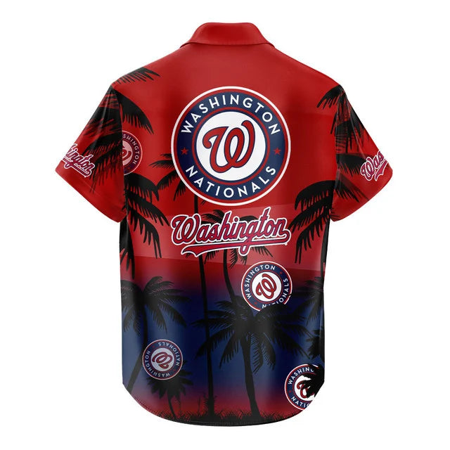 LIMITED EDITION - NEW CUSTOMIZED MLB28 WNS WASHINGTON NATIONALS UNISEX HAWAIIAN SHIRT & SHORTS SET