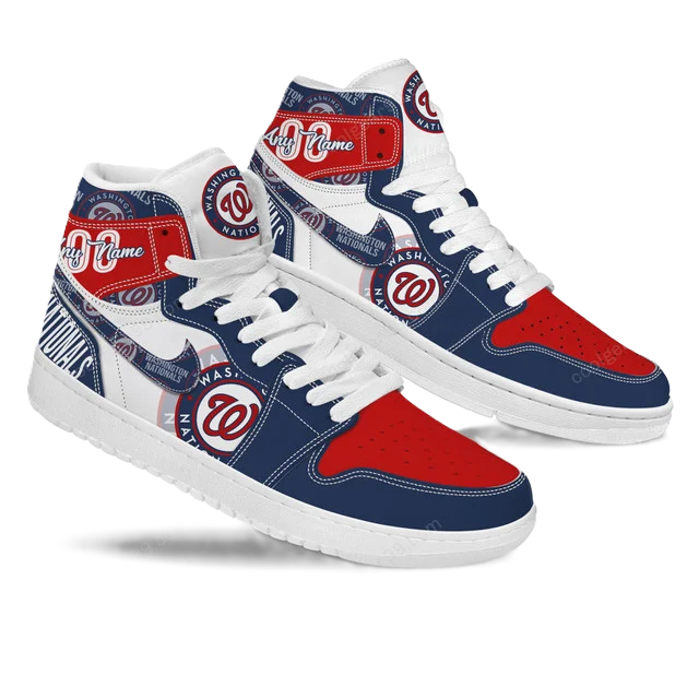 LIMITED EDITION - NEW CUSTOMIZED MLB28 WA NATIONALS AIR JORDAN SNEAKERS