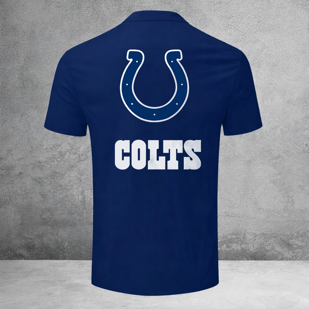 LIMITED EDITION - NEW CUSTOMIZED NFL17 IDC INDIANAPOLIS COLTS ZIP POLO SHIRT