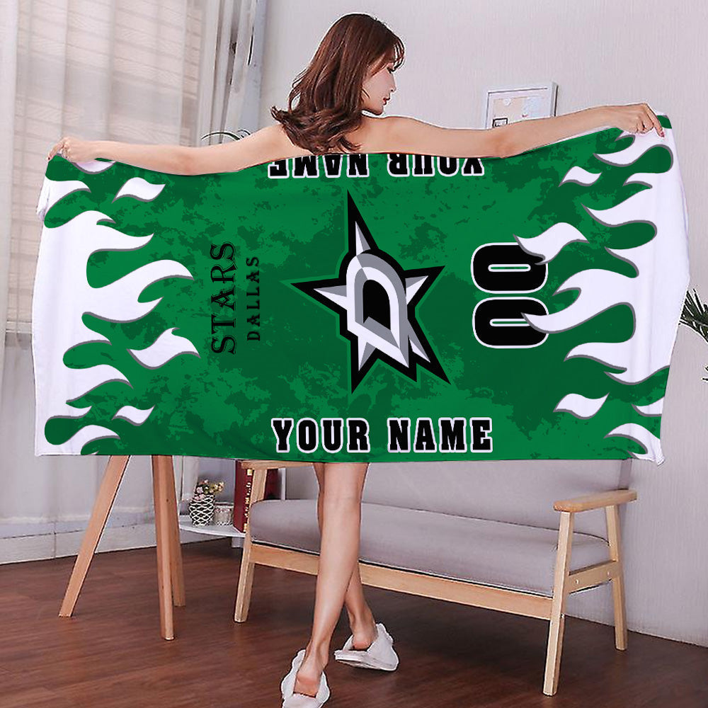 LIMITED EDITION - NEW CUSTOMIZED NHL15 DLS DALLAS STARS BATH & BEACH TOWEL
