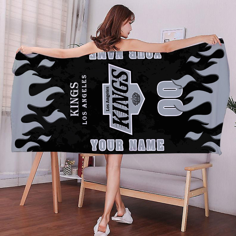 LIMITED EDITION - NEW CUSTOMIZED NHL16 LAK LOS ANGELES KINGS BATH & BEACH TOWEL