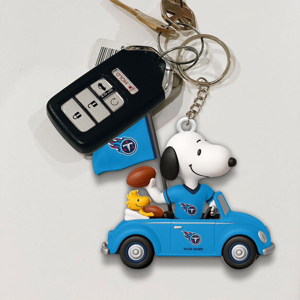 LIMITED EDITION - NEW CUSTOMIZED NFL31 TST TENNESSEE TITANS SPECIAL CAR SNOOPDOG KEYCHAIN