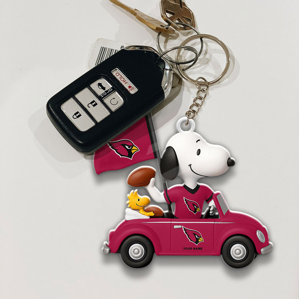 LIMITED EDITION - NEW CUSTOMIZED NFL20 ARC ARIZONA CARDINALS SPECIAL CAR SNOOPDOG KEYCHAIN