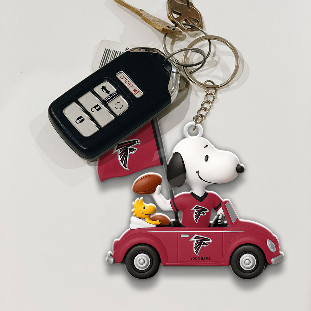 LIMITED EDITION - NEW CUSTOMIZED NFL18 ATF ATLANTA FALCONS SPECIAL CAR SNOOPDOG KEYCHAIN