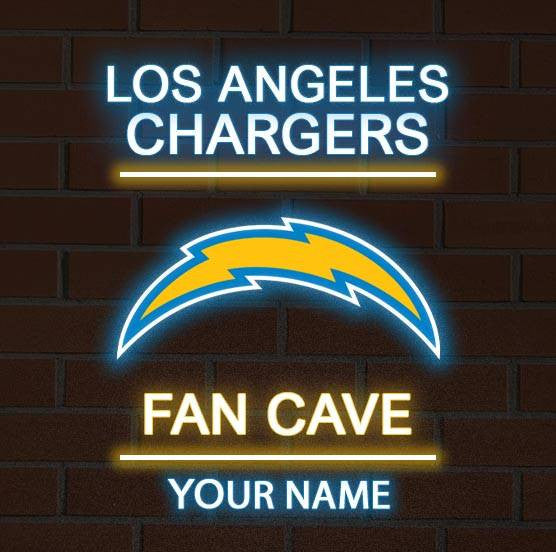 LIMITED EDITION - NEW CUSTOMIZED NFL09 LAC LOS ANGELES CHARGERS LED LIGHT WALL DECOR