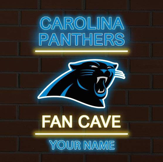 LIMITED EDITION - NEW CUSTOMIZED NFL23 CLP CAROLINA PANTHERS LED LIGHT WALL DECOR