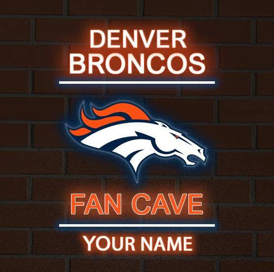 LIMITED EDITION - NEW CUSTOMIZED NFL13 DVB DENVER BRONCOS LED LIGHT WALL DECOR
