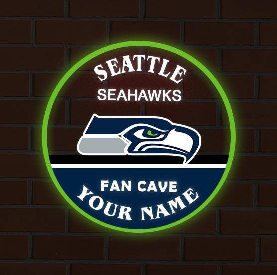 LIMITED EDITION - NEW CUSTOMIZED NFL06 SSH SEATTLE SEAHAWKS LED LIGHT WALL DECOR