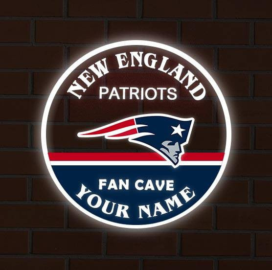 LIMITED EDITION - NEW CUSTOMIZED NFL27 NEP NEW ENGLAND PATRIOTS LED LIGHT WALL DECOR
