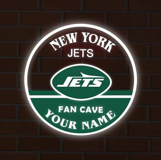LIMITED EDITION - NEW CUSTOMIZED NFL25 NYJ NEW YORK JETS LED LIGHT WALL DECOR