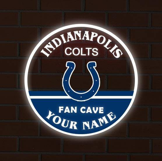 LIMITED EDITION - NEW CUSTOMIZED NFL17 IDC INDIANAPOLIS COLTS LED LIGHT WALL DECOR