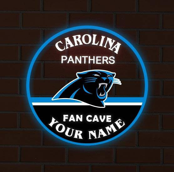 LIMITED EDITION - NEW CUSTOMIZED NFL23 CLP CAROLINA PANTHERS LED LIGHT WALL DECOR