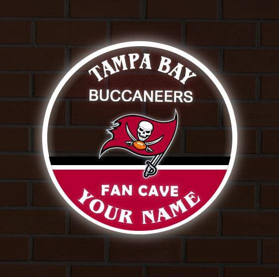 LIMITED EDITION - NEW CUSTOMIZED NFL10 TBB TAMPA BAY BUCCANEERS LED LIGHT WALL DECOR