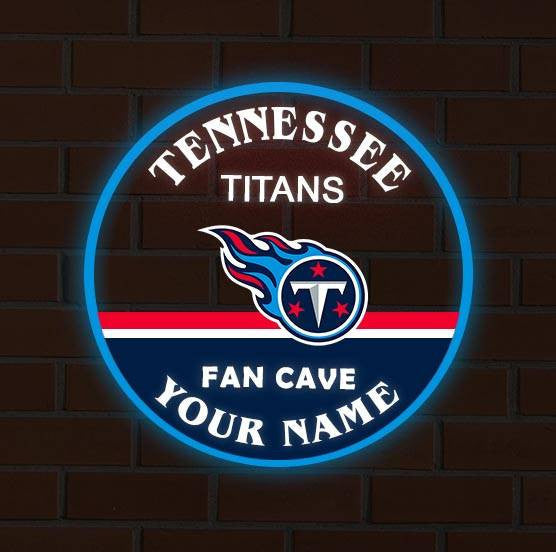LIMITED EDITION - NEW CUSTOMIZED NFL31 TST TENNESSEE TITANS LED LIGHT WALL DECOR