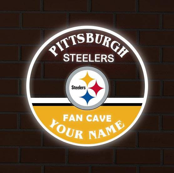 LIMITED EDITION - NEW CUSTOMIZED NFL14 PSB PITTSBURGH STEELERS LED LIGHT WALL DECOR