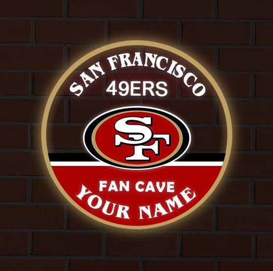 LIMITED EDITION - NEW CUSTOMIZED NFL11 SF49 SAN FRANCISCO 49ERS LED LIGHT WALL DECOR