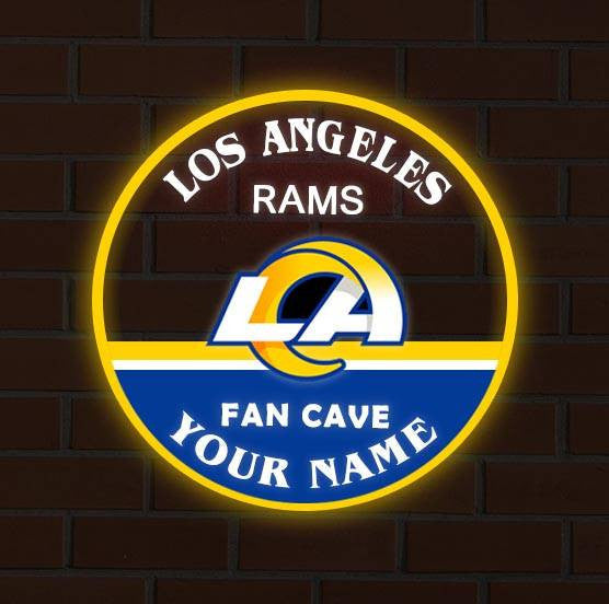 LIMITED EDITION - NEW CUSTOMIZED NFL22 LAR LOS ANGELES RAMS LED LIGHT WALL DECOR