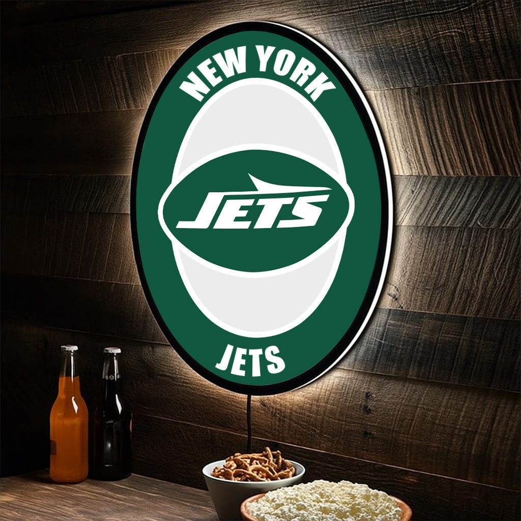 LIMITED EDITION - NEW PREMIUM NFL25 NYJ NEW YORK JETS LED LIGHT WALL DECOR