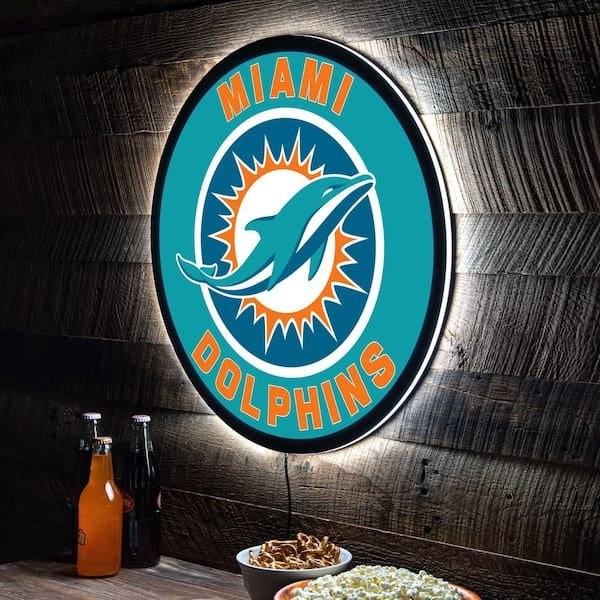 LIMITED EDITION - NEW PREMIUM NFL19 MDP MIAMI DOLPHINS LED LIGHT WALL DECOR