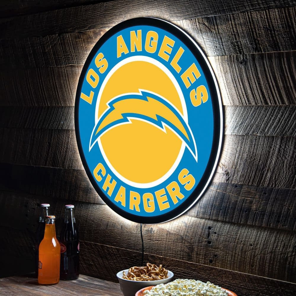 LIMITED EDITION - NEW PREMIUM NFL09 LAC LOS ANGELES CHARGERS LED LIGHT WALL DECOR