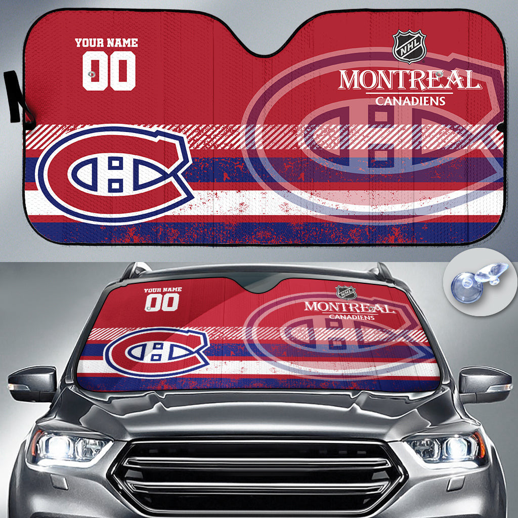 LIMITED EDITION - NEW CUSTOMIZED NHL11 MCD MONTREAL CANADIENS AUTO WINDSHIELD SHADE