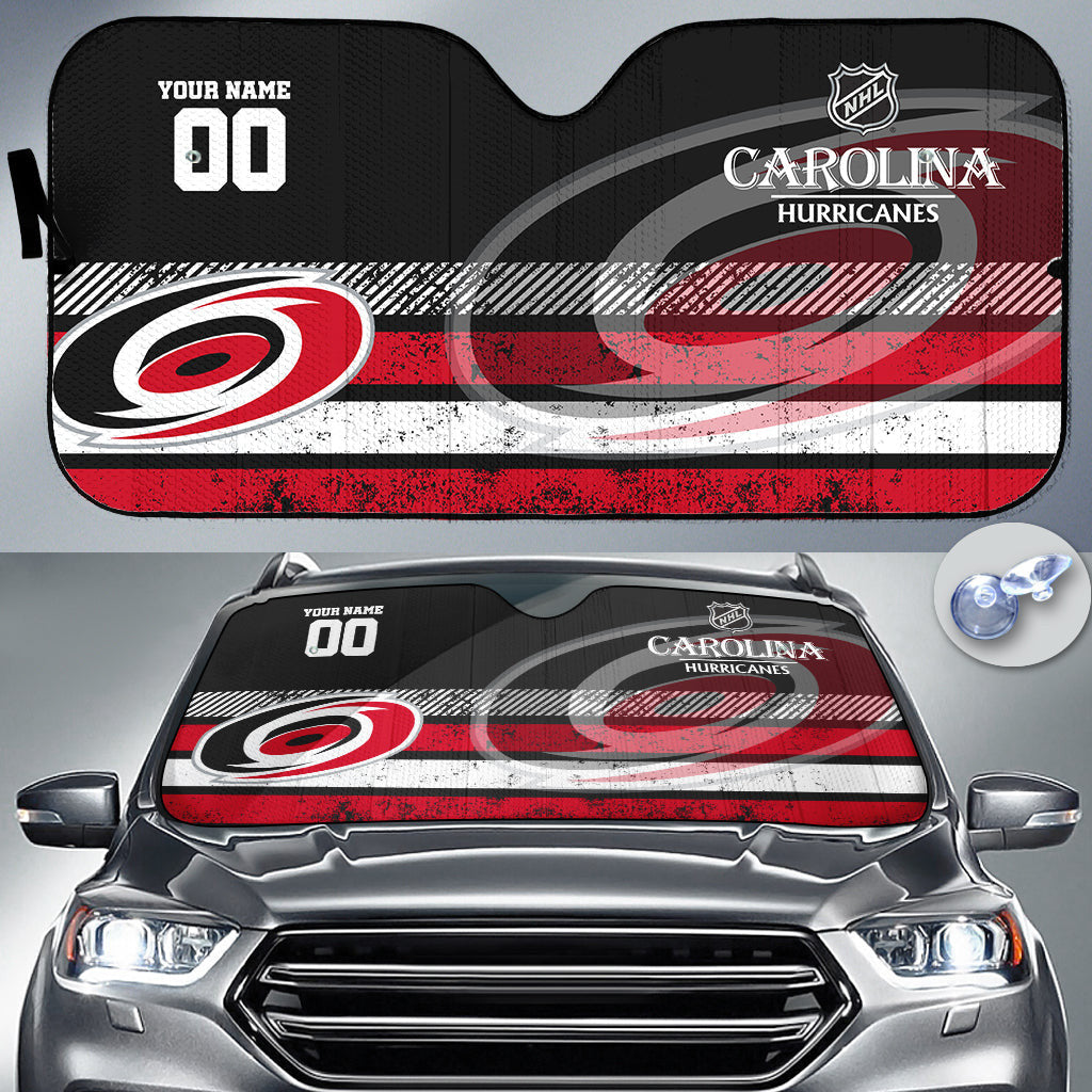 LIMITED EDITION - NEW CUSTOMIZED NHL07 CLH CAROLINA HURRICANES AUTO WINDSHIELD SHADE
