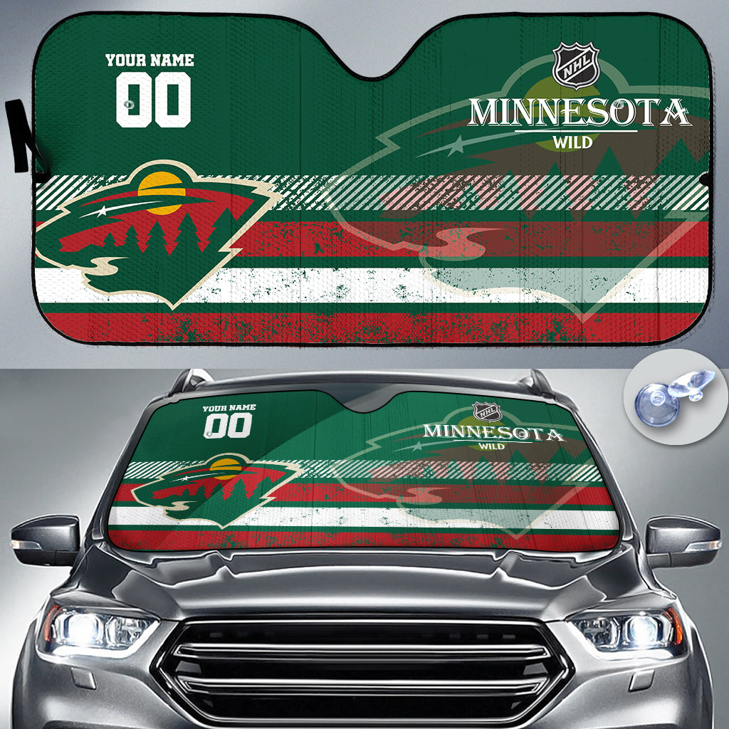 LIMITED EDITION - NEW CUSTOMIZED NHL13 MNW MINNESOTA WILD AUTO WINDSHIELD SHADE