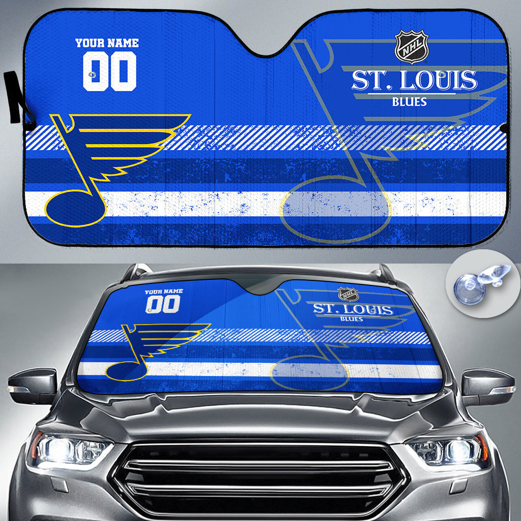 LIMITED EDITION - NEW CUSTOMIZED NHL14 SLB ST. LOUIS BLUES AUTO WINDSHIELD SHADE