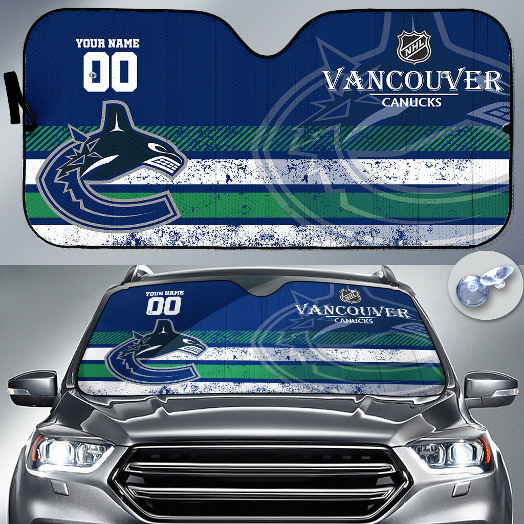 LIMITED EDITION - NEW CUSTOMIZED NHL19 VCC VANCOUVER CANUCKS AUTO WINDSHIELD SHADE